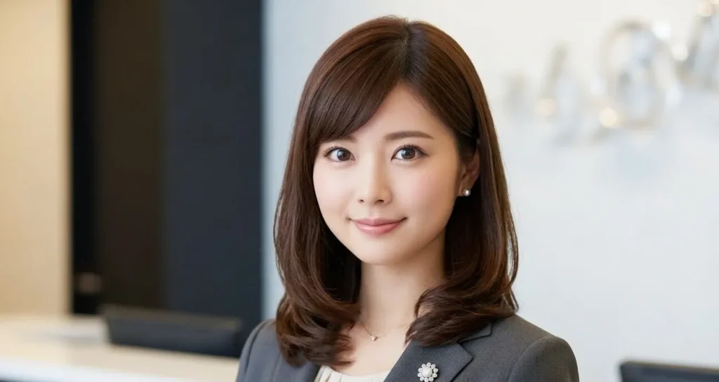 受付嬢の琴葉さんのポートレート