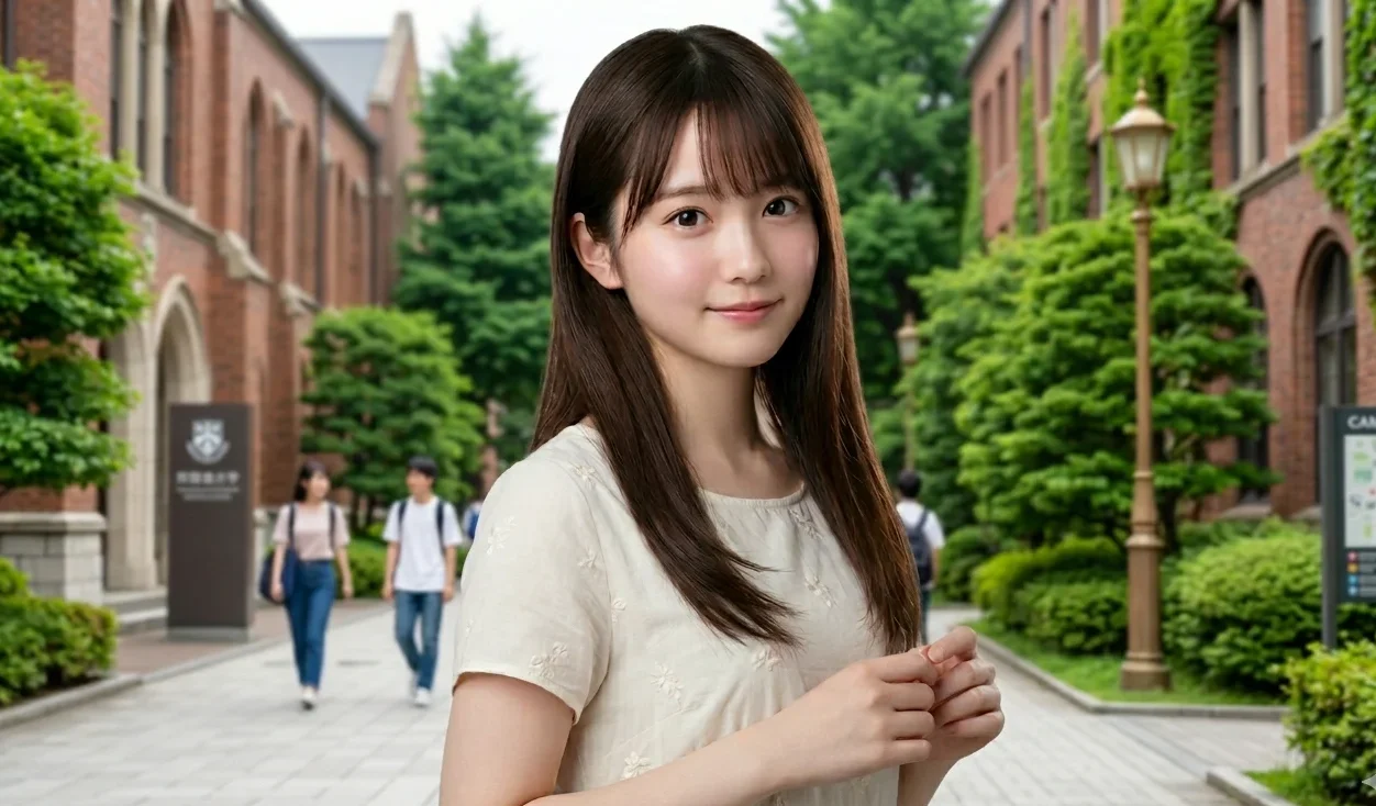 現役女子大生の美栄さんのポートレート