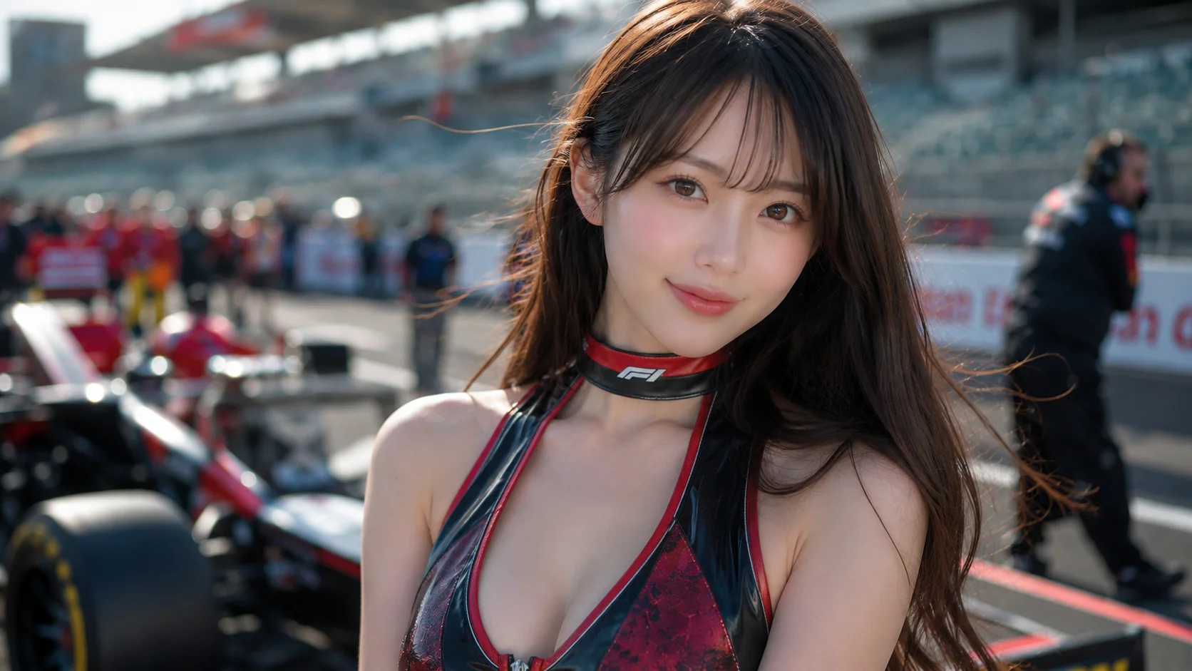元レースクィーンの七海さんの現役時代のポートレート