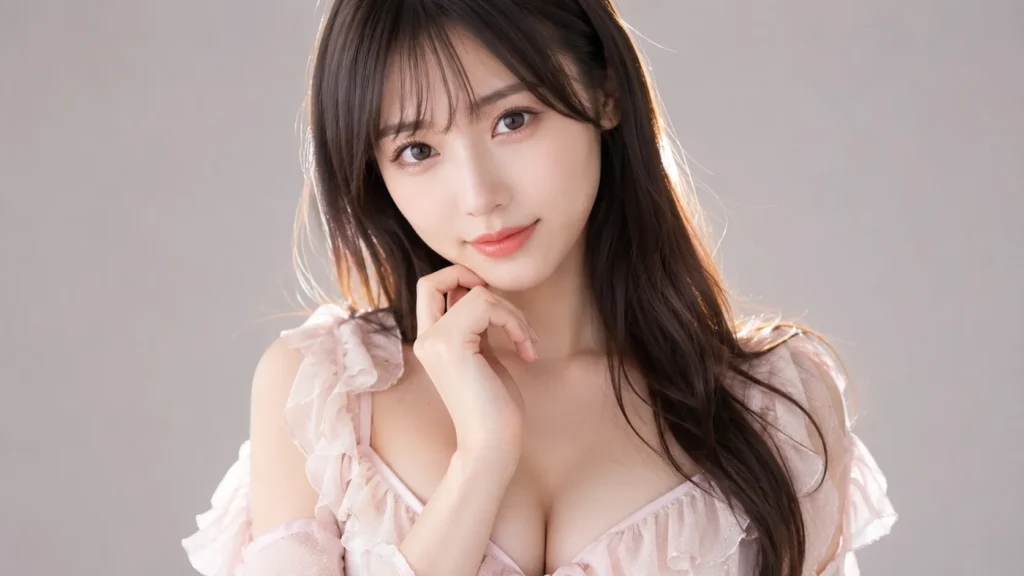 オフショルの服を着た女子大生のポートレート